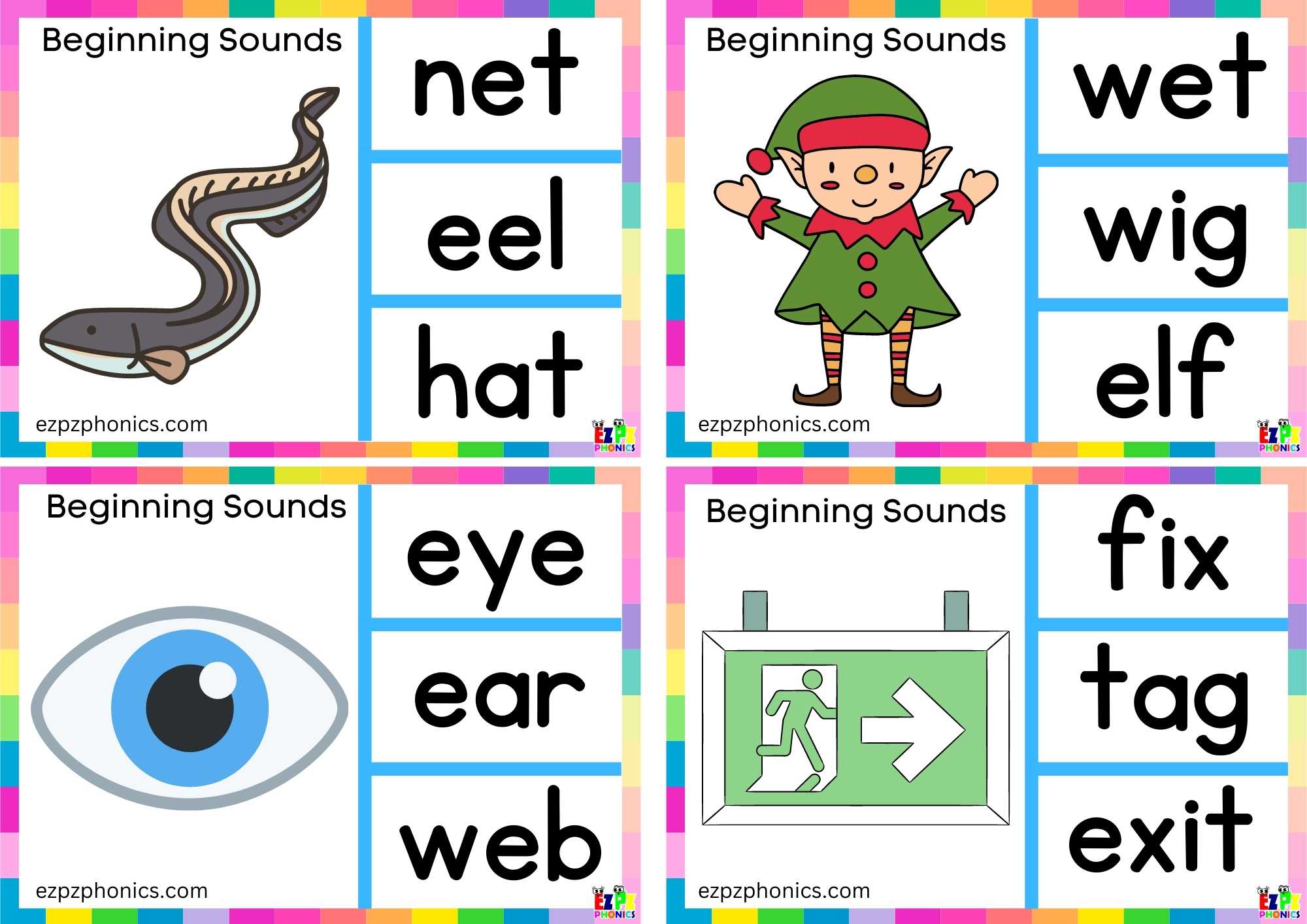 Letter E Look At The Image  And Clip The Correct Word Clip Card 2